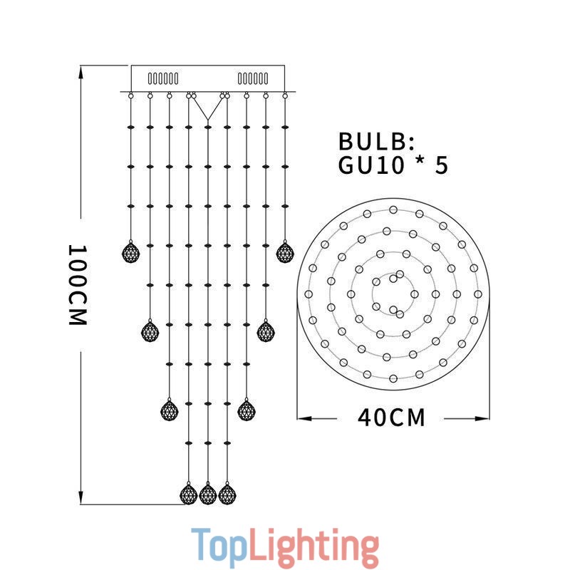 Crystal Chandelier Contemporary Elegant Ceiling Light Fixture Duplex Stair