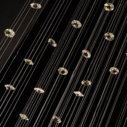 Crystal Chandelier Contemporary Elegant Ceiling Light Fixture Duplex Stair