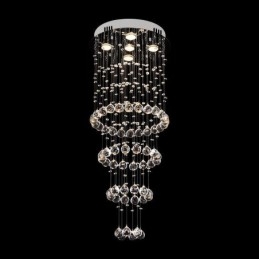 Crystal Chandelier Contemporary Elegant Ceiling Light Fixture Duplex Stair