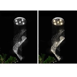 Elegant Crystal Chandelier Raindrop Ceiling Lights Foyer