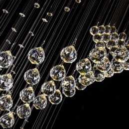 Elegant Crystal Chandelier Raindrop Ceiling Lights Foyer