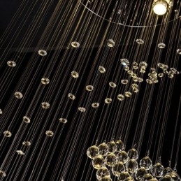 Elegant Crystal Chandelier Raindrop Ceiling Lights Foyer