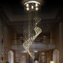 Elegant Crystal Chandelier Raindrop Ceiling Lights Foyer