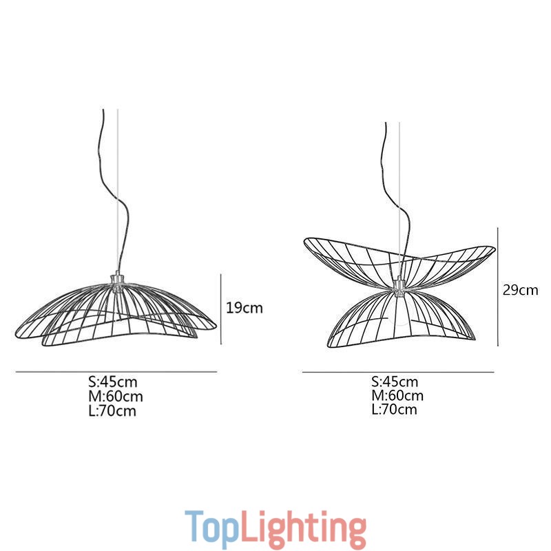 Modern Hat Chandelier Minimalist Decor Pendant Light 1 Light