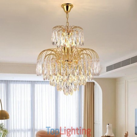 Crystal Pendant Light Contemporary Duplex Decorative Ceiling Light Crystal Pendant Light Contemporary Duplex Decorative Ceiling Light