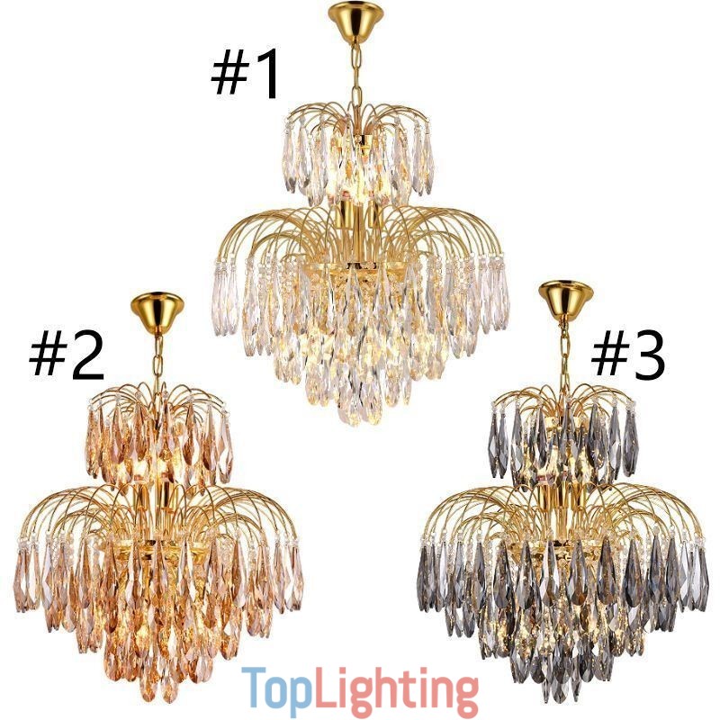 Crystal Pendant Light Contemporary Duplex Decorative Ceiling Light