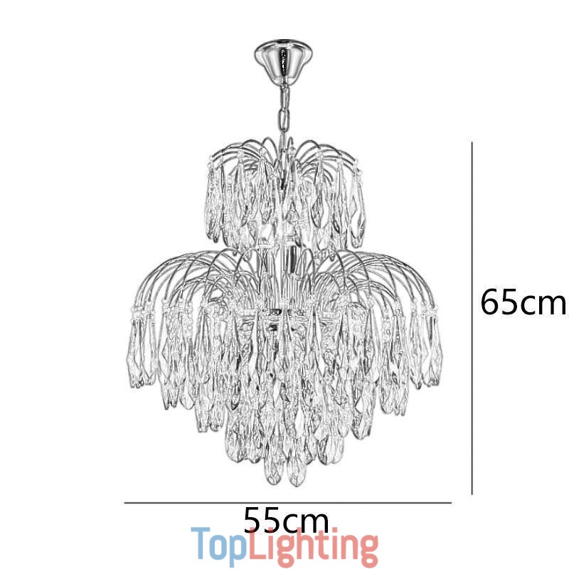 Crystal Pendant Light Contemporary Duplex Decorative Ceiling Light