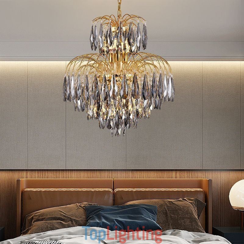 Crystal Pendant Light Contemporary Duplex Decorative Ceiling Light