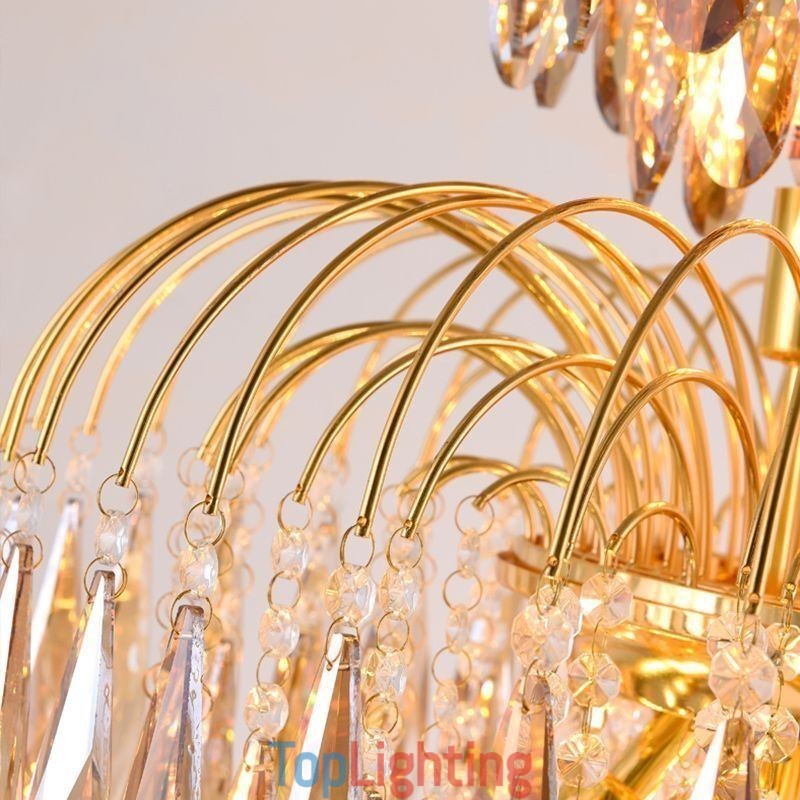 Crystal Pendant Light Contemporary Duplex Decorative Ceiling Light