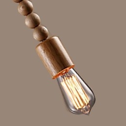 Chandelier Mini Style Traditional Classic Wood Bamboo