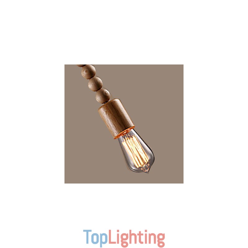 Chandelier Mini Style Traditional Classic Wood Bamboo