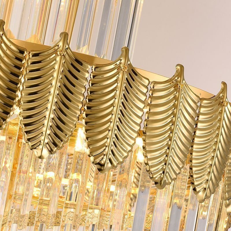 Tapered Crystal Pendant Light Duplex Decorative Ceiling Light