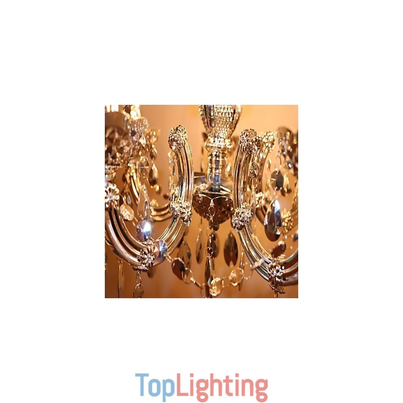 Modern Silver Acrylic Crystal Style Chandelier With 5 Lights