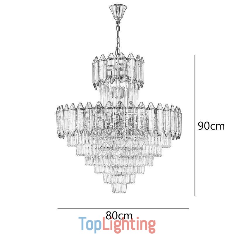 Tapered Crystal Pendant Light Duplex Decorative Ceiling Light