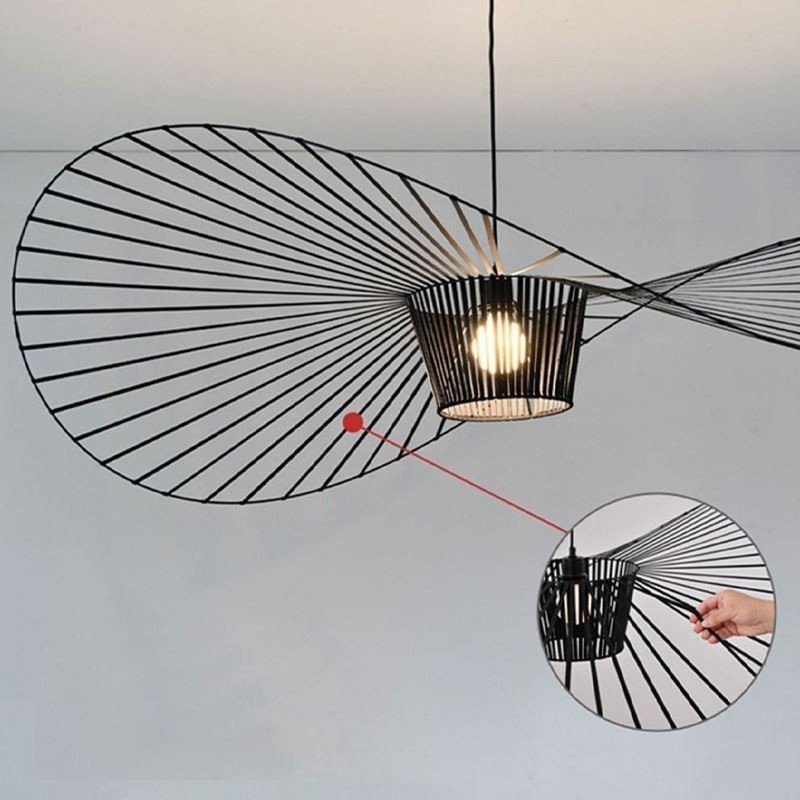 Pendant Light Modern Simple Single Iron Art Hat Shape Ceiling Light