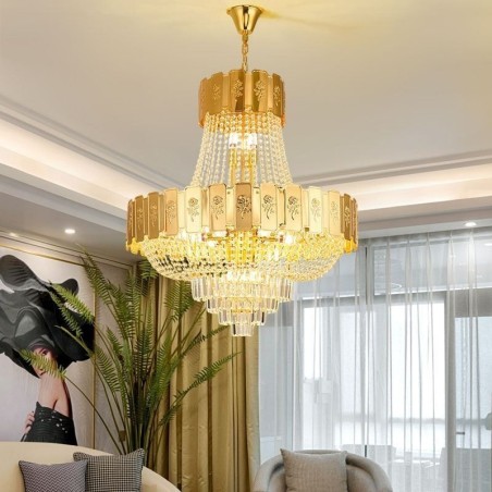 Gold Crystal Pendant Light Elegant Decrative Ceiling Light Gold Crystal Pendant Light Elegant Decrative Ceiling Light