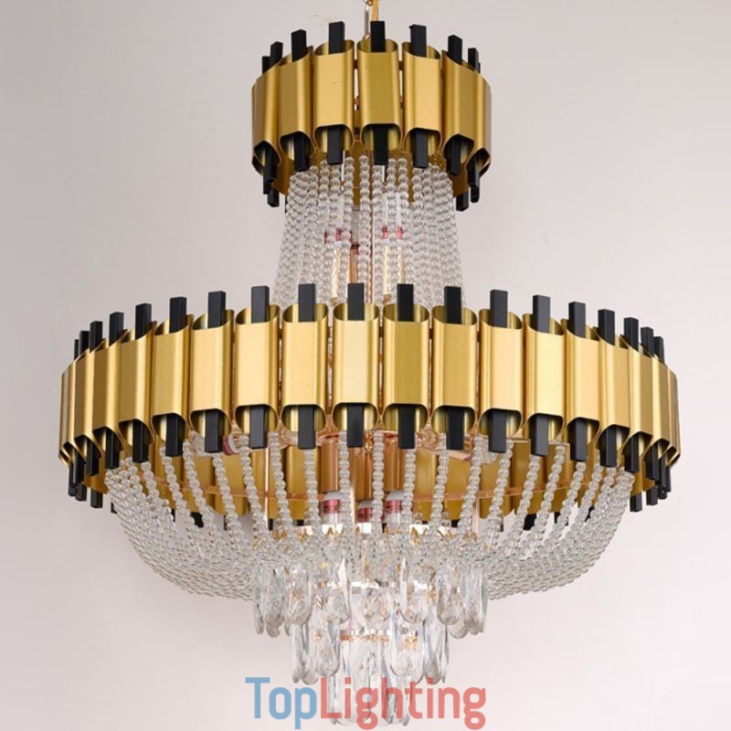 Crystal Pendant Light Gold Luxury Decrative Ceiling Lamp