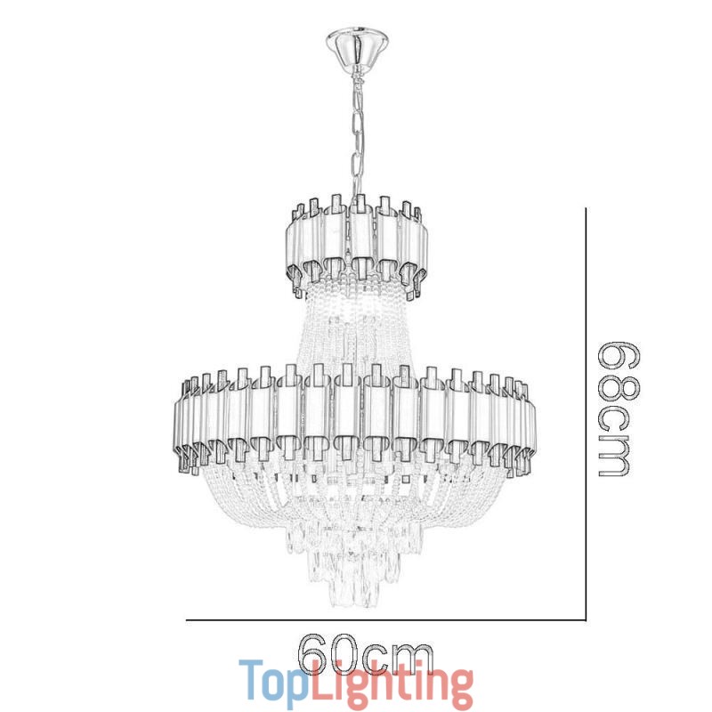 Crystal Pendant Light Gold Luxury Decrative Ceiling Lamp