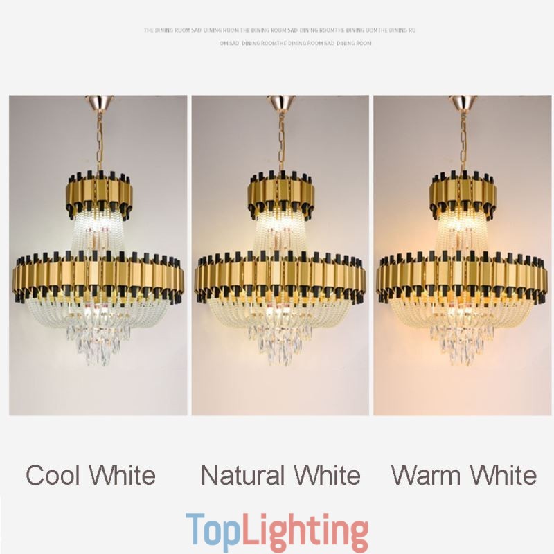Crystal Pendant Light Gold Luxury Decrative Ceiling Lamp