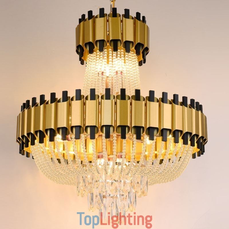 Crystal Pendant Light Gold Luxury Decrative Ceiling Lamp