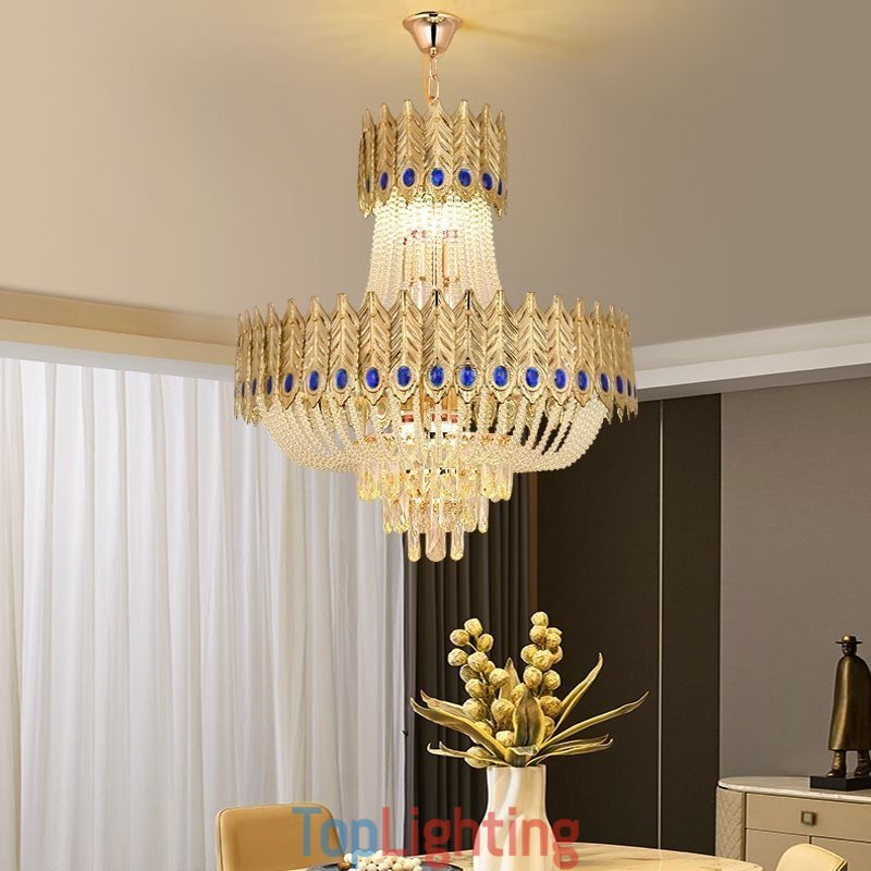 Crystal Pendant Light Luxury Decrative Ceiling Light 60cm