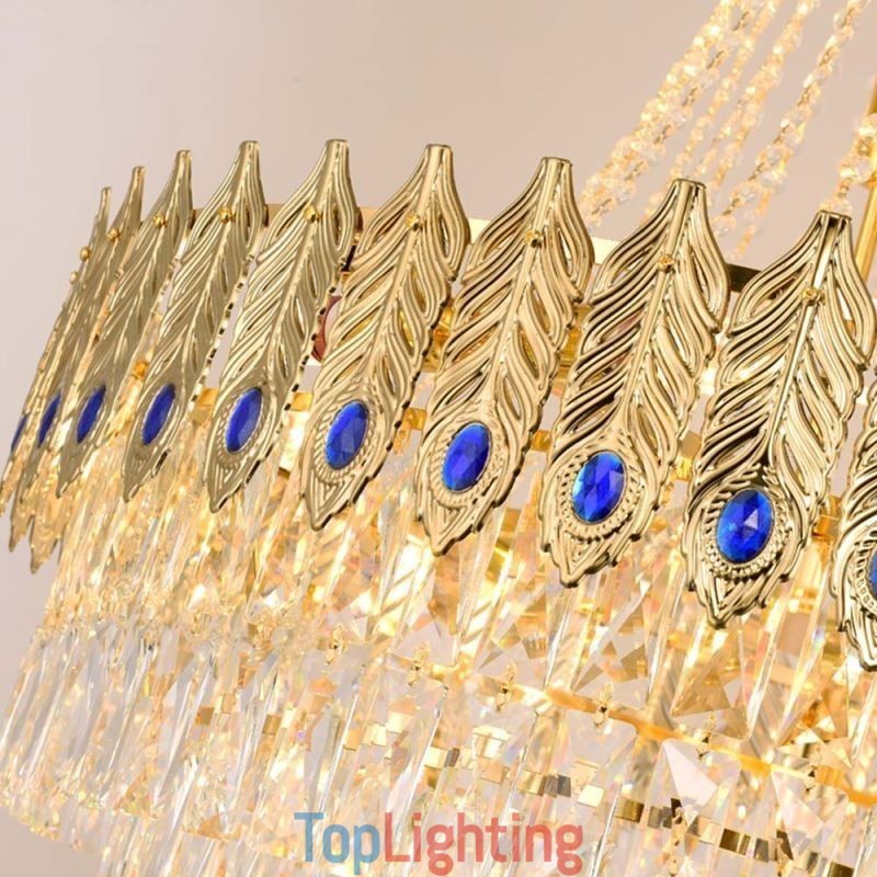Crystal Pendant Light Sophisticated Luxury Decrative Hanging Light 80cm