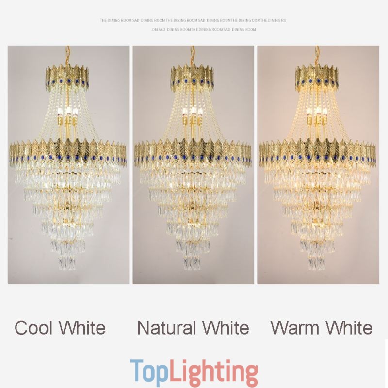 Crystal Pendant Light Sophisticated Luxury Decrative Hanging Light 80cm