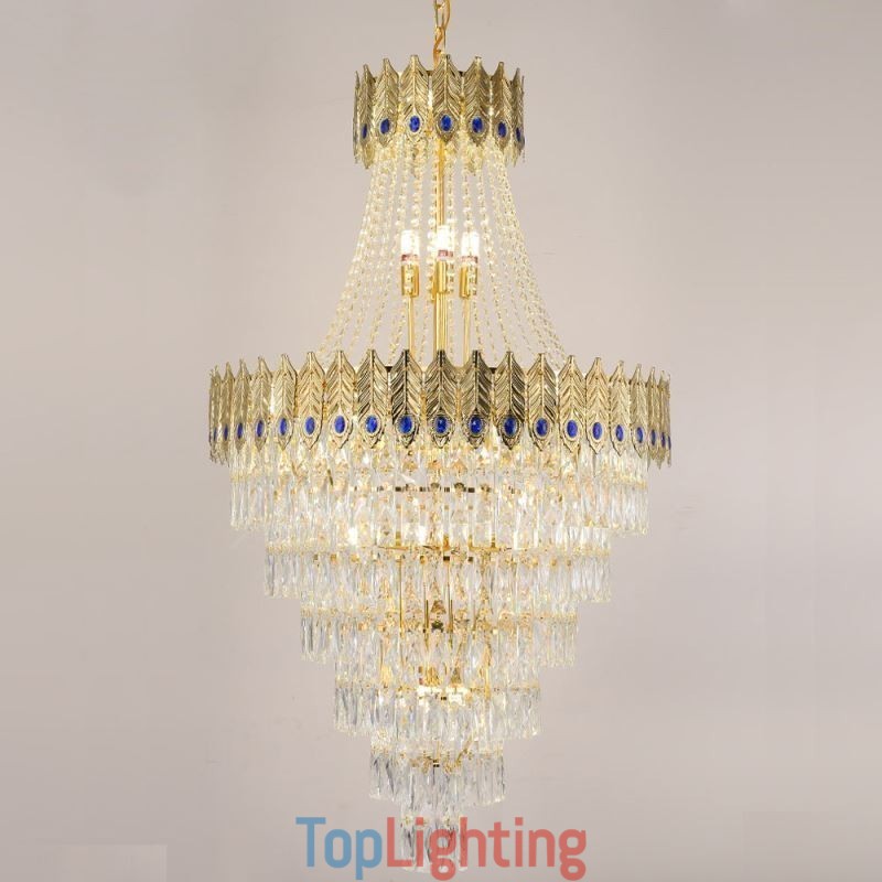 Crystal Pendant Light Sophisticated Luxury Decrative Hanging Light 80cm