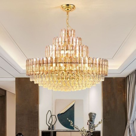 Crystal Pendant Light Four Layers Luxury Decrative Ceiling Light 80cm Crystal Pendant Light Four Layers Luxury Decrative Ceiling Light 80cm