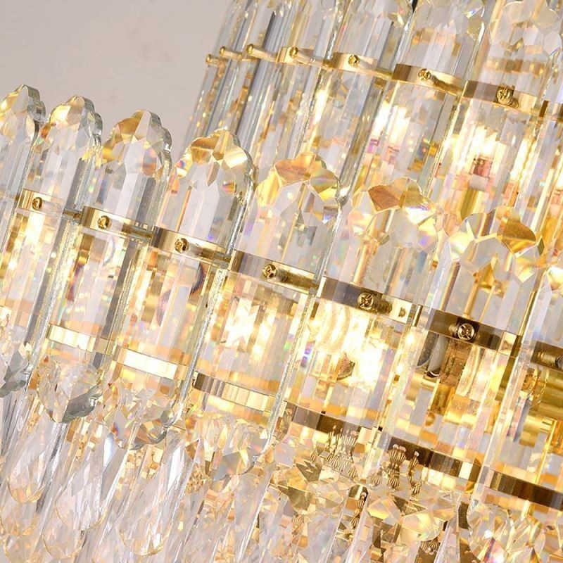 Crystal Pendant Light Four Layers Luxury Decrative Ceiling Light 80cm