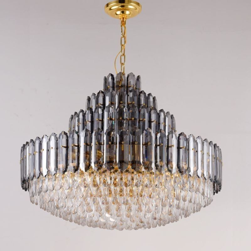 Crystal Pendant Light Four Layers Luxury Decrative Ceiling Light 80cm