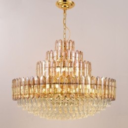 Crystal Pendant Light Four Layers Luxury Decrative Ceiling Light 80cm