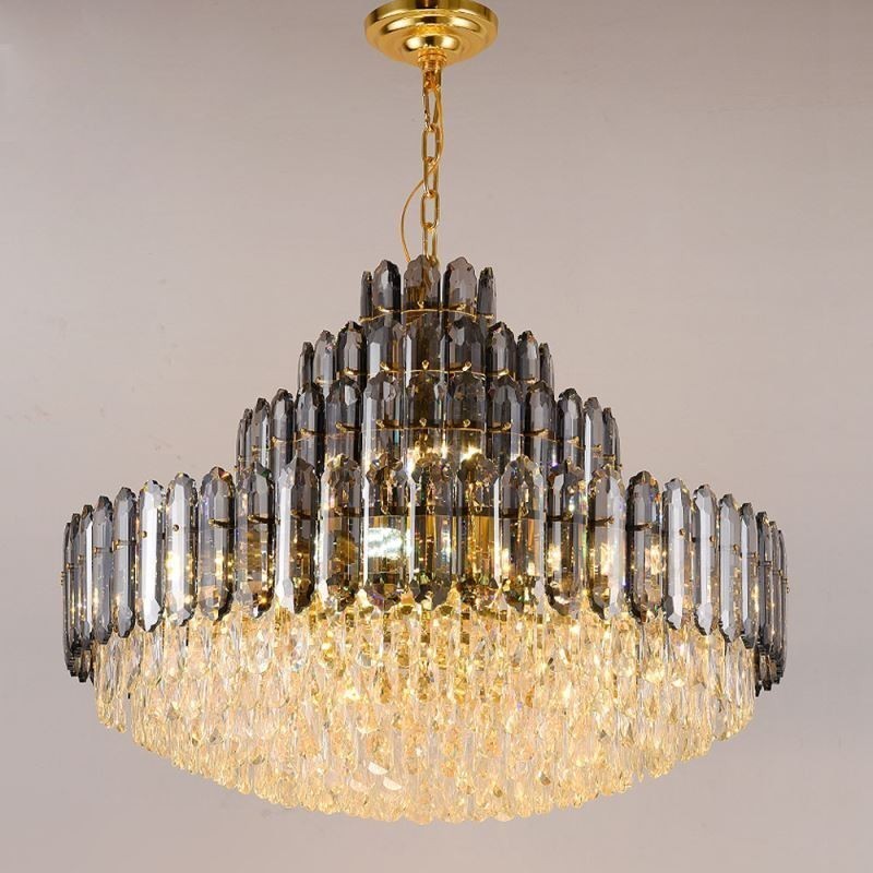 Crystal Pendant Light Four Layers Luxury Decrative Ceiling Light 80cm