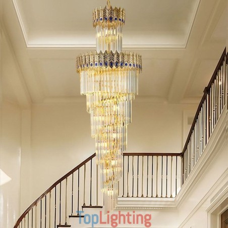 Gold Crystal Pendant Light Electroplated Gold Phoenix Tail Lampshade Ceiling Light Gold Crystal Pendant Light Electroplated Gold Phoenix Tail Lampshade Ceiling Light
