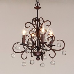 Traditional Classic Painting Metal Chandelier