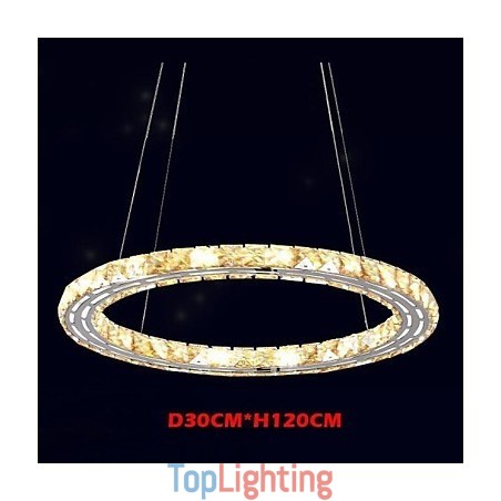 Crystal Pendant Light Lighting Lamps Modern Fixtures Amber K9 Crystal Round Single Ring 30CM Crystal Pendant Light Lighting Lamps Modern Fixtures Amber K9 Crystal Round Single Ring 30CM