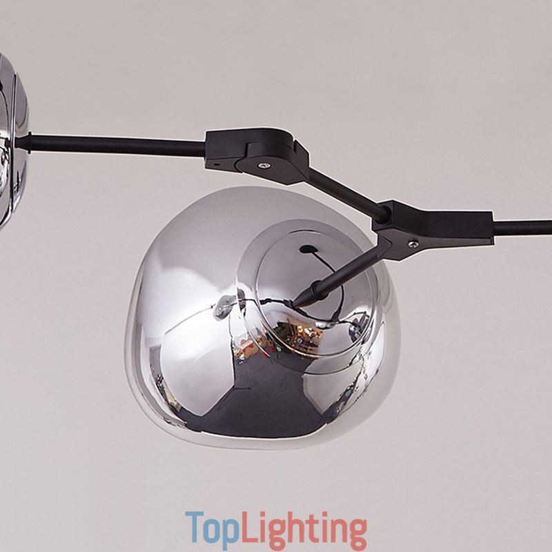 Nordic Ceiling Lamp Modern Electroplated Stained Glass Lampshade Pendant Light