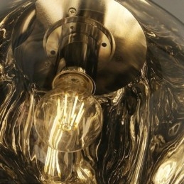 Nordic Ceiling Lamp Modern Electroplated Stained Glass Lampshade Pendant Light