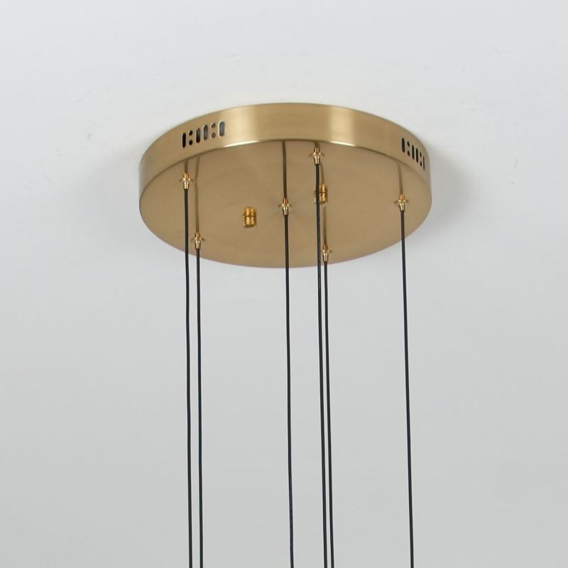 Pendant Light Copper Crystal Column Cluster Ceiling Light