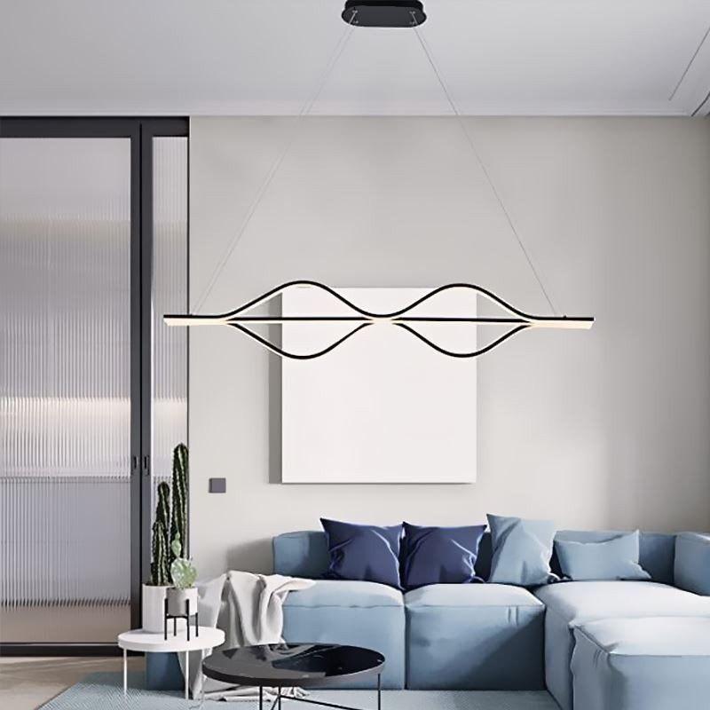 Pendant Minimalist Light Wave Ceiling Light