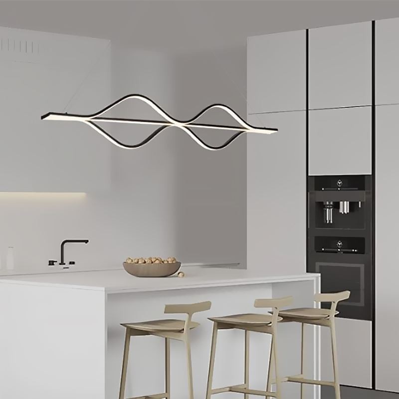 Pendant Minimalist Light Wave Ceiling Light