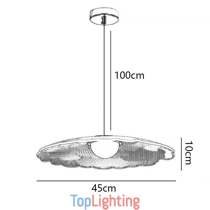 Pendant Light Acrylic Flower Pan Ceiling Light
