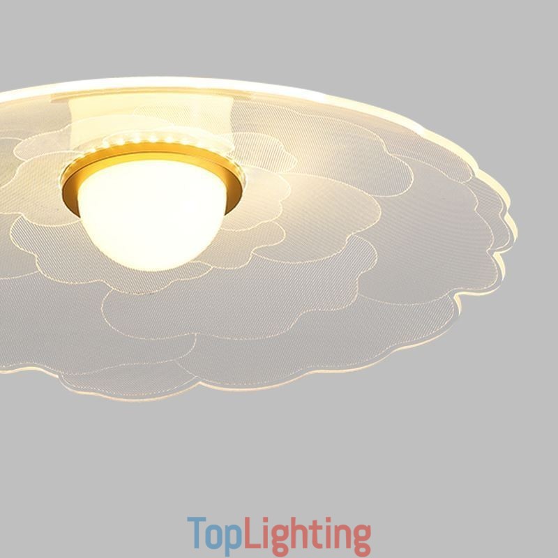 Pendant Light Acrylic Flower Pan Ceiling Light