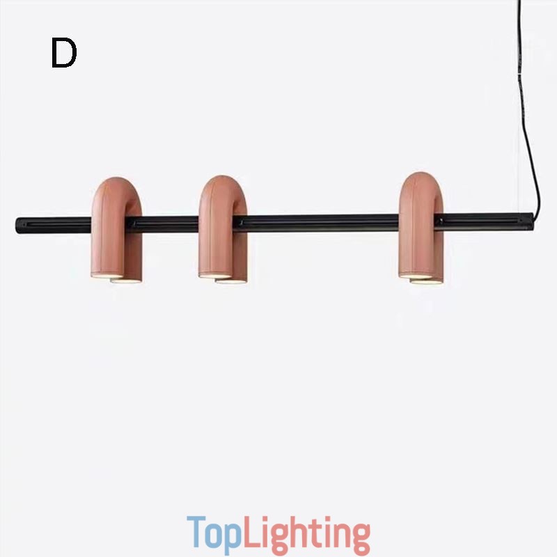 Ceiling Light Wrought Iron U shaped Pendant Light 90° Rotating Shade