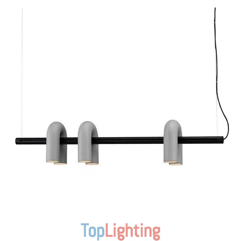 Ceiling Light Wrought Iron U shaped Pendant Light 90° Rotating Shade