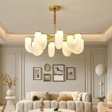 U Shaped Chandelier French Cream Style Pendant Light U Shaped Chandelier French Cream Style Pendant Light