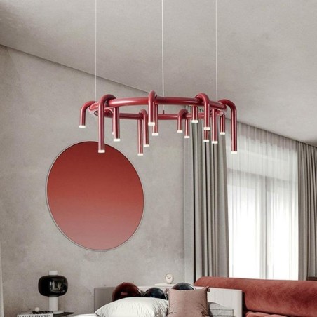 Ceiling Light Modern Nordic Duplex Building Circular U shaped Pendant Light Ceiling Light Modern Nordic Duplex Building Circular U shaped Pendant Light
