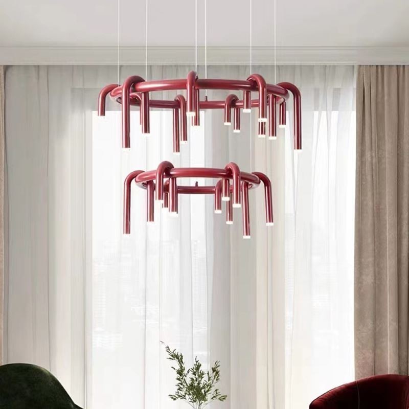 Ceiling Light Modern Nordic Duplex Building Circular U shaped Pendant Light