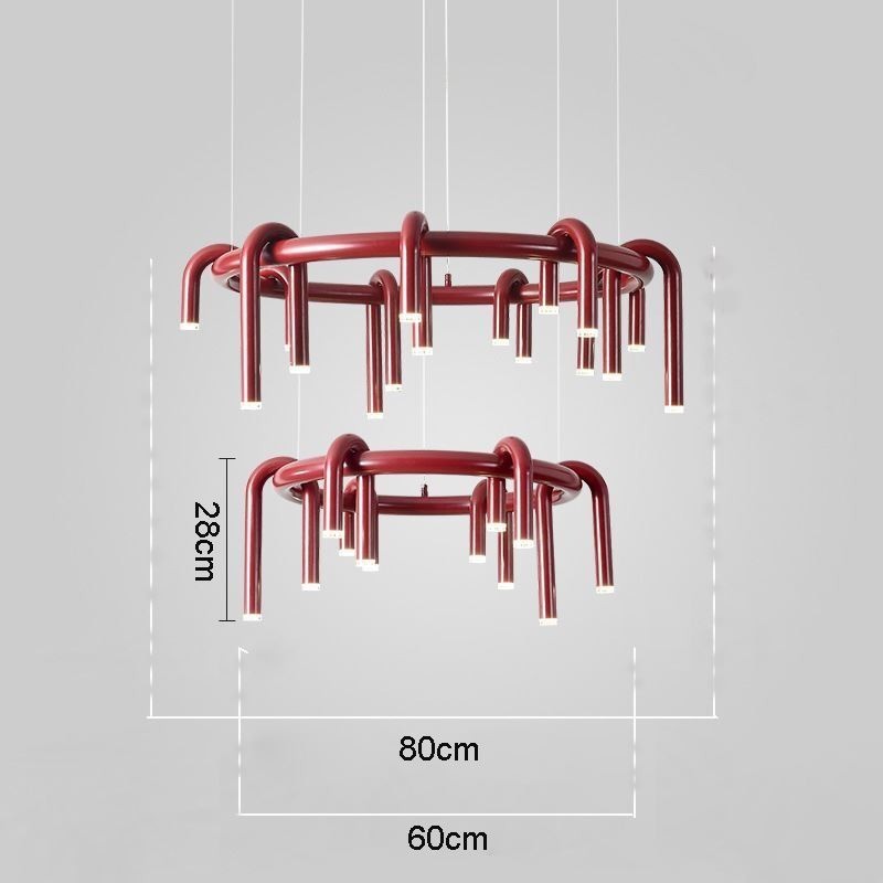 Ceiling Light Modern Nordic Duplex Building Circular U shaped Pendant Light