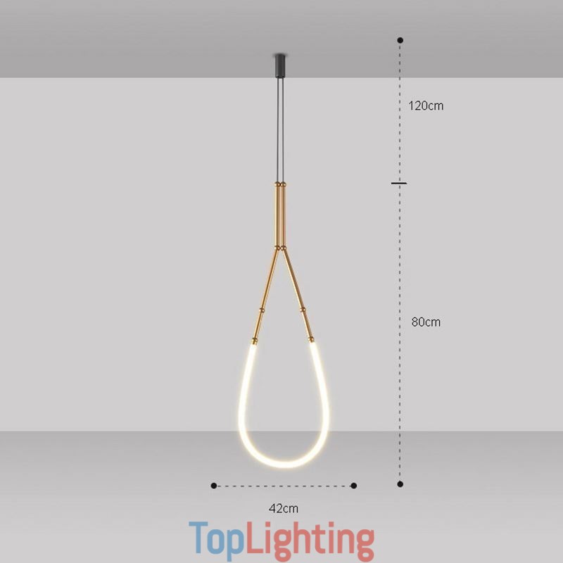Pendant Light Creative Line Bamboo Ceiling Light Black Gold